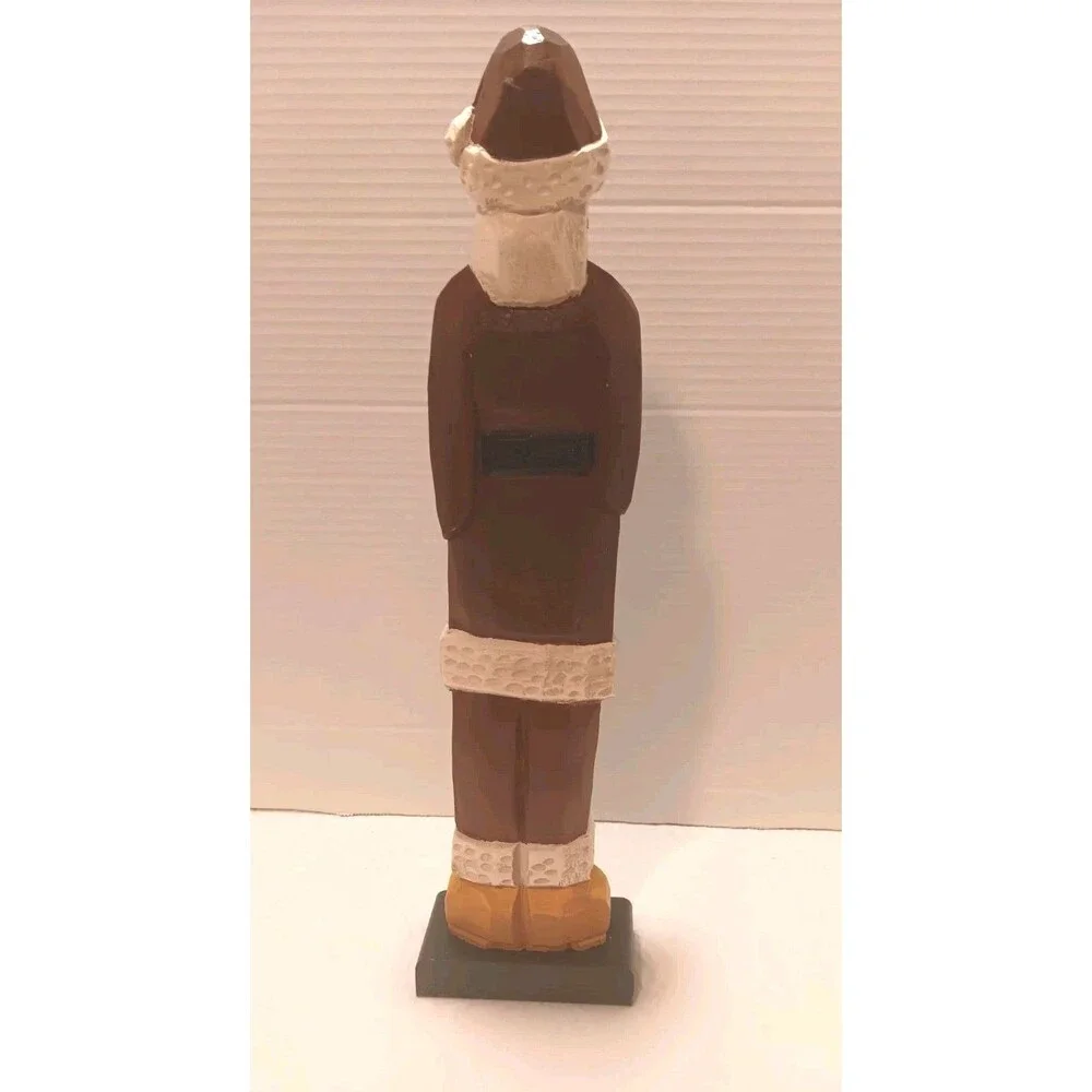 Vtg Mercuries USA 1994 Santa Figurine - ITALY 1986 - Wood Carved Hand Painted